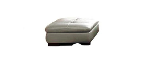 625 Italian Leather Ottoman in Grey