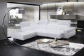 Davenport Leather Sectional in Snow White — LHFC