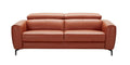 Cooper Italian Leather Sofa Set in Pumpkin