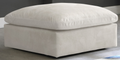 Cozy Velvet Cloud Modular Fiber Filled Overstuffed Ottoman