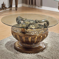 Bronze Glass-Top Coffee Table