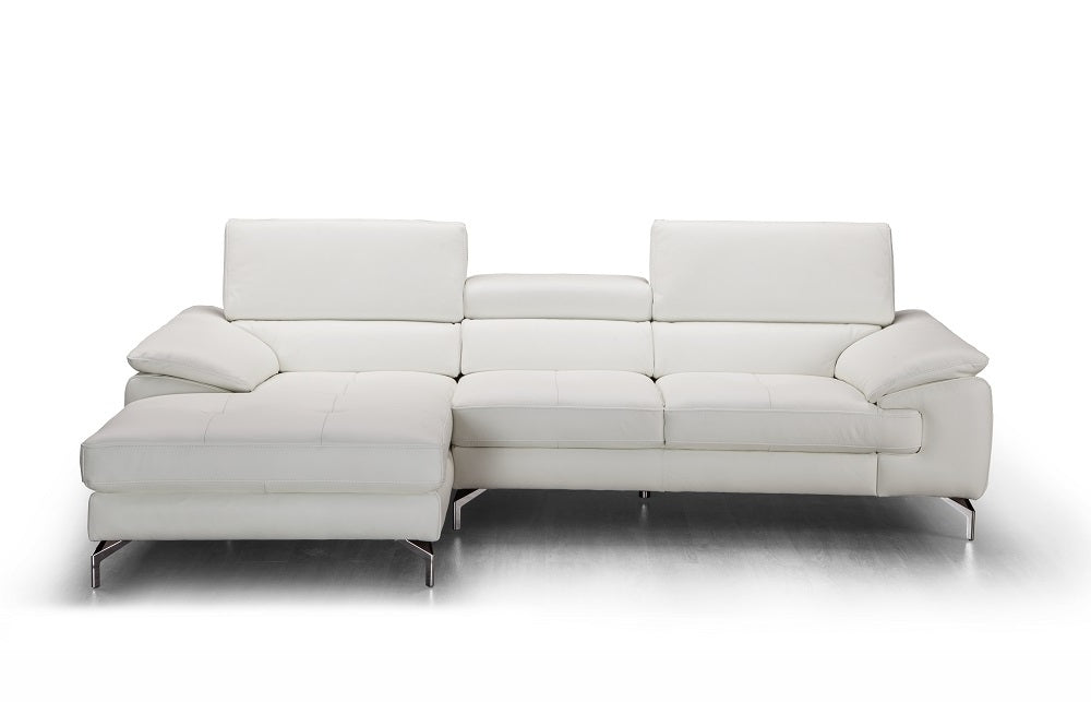 Alice Premium Leather Sectional with Left-Hand-Facing Chaise