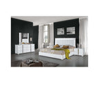 Alice White King Platform Bed