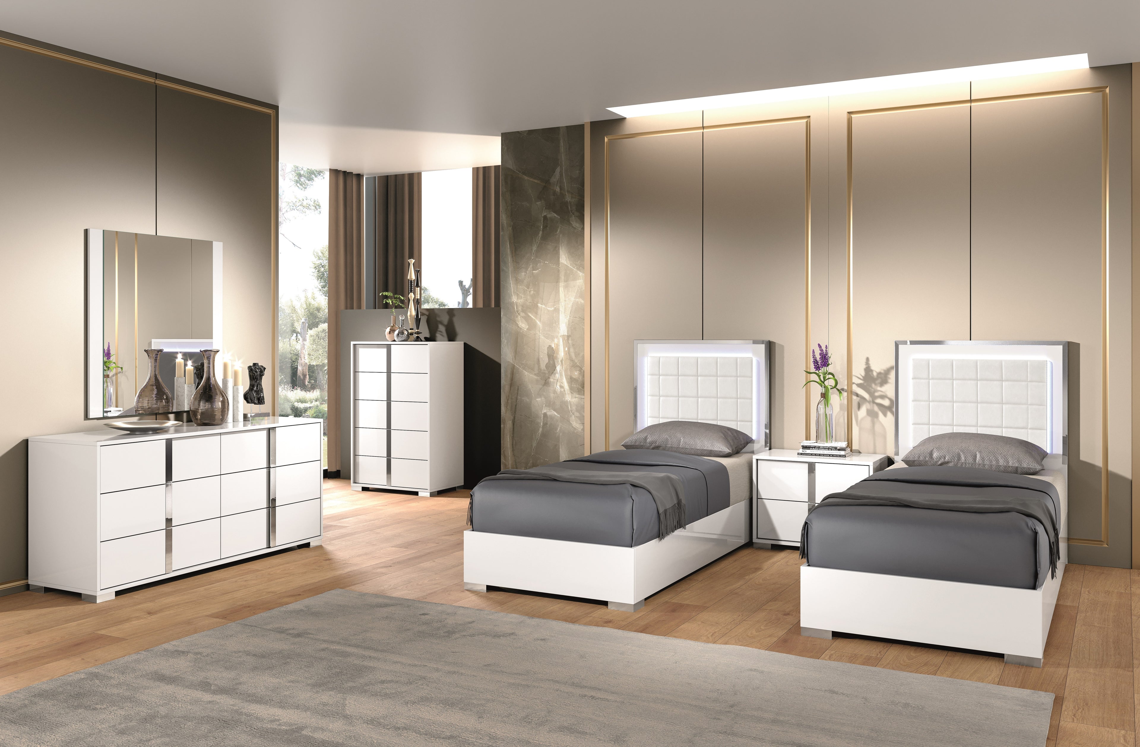 Alice White Twin Bed