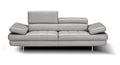 Aurora Grey Leather Sofa