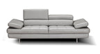 Aurora Grey Leather Sofa