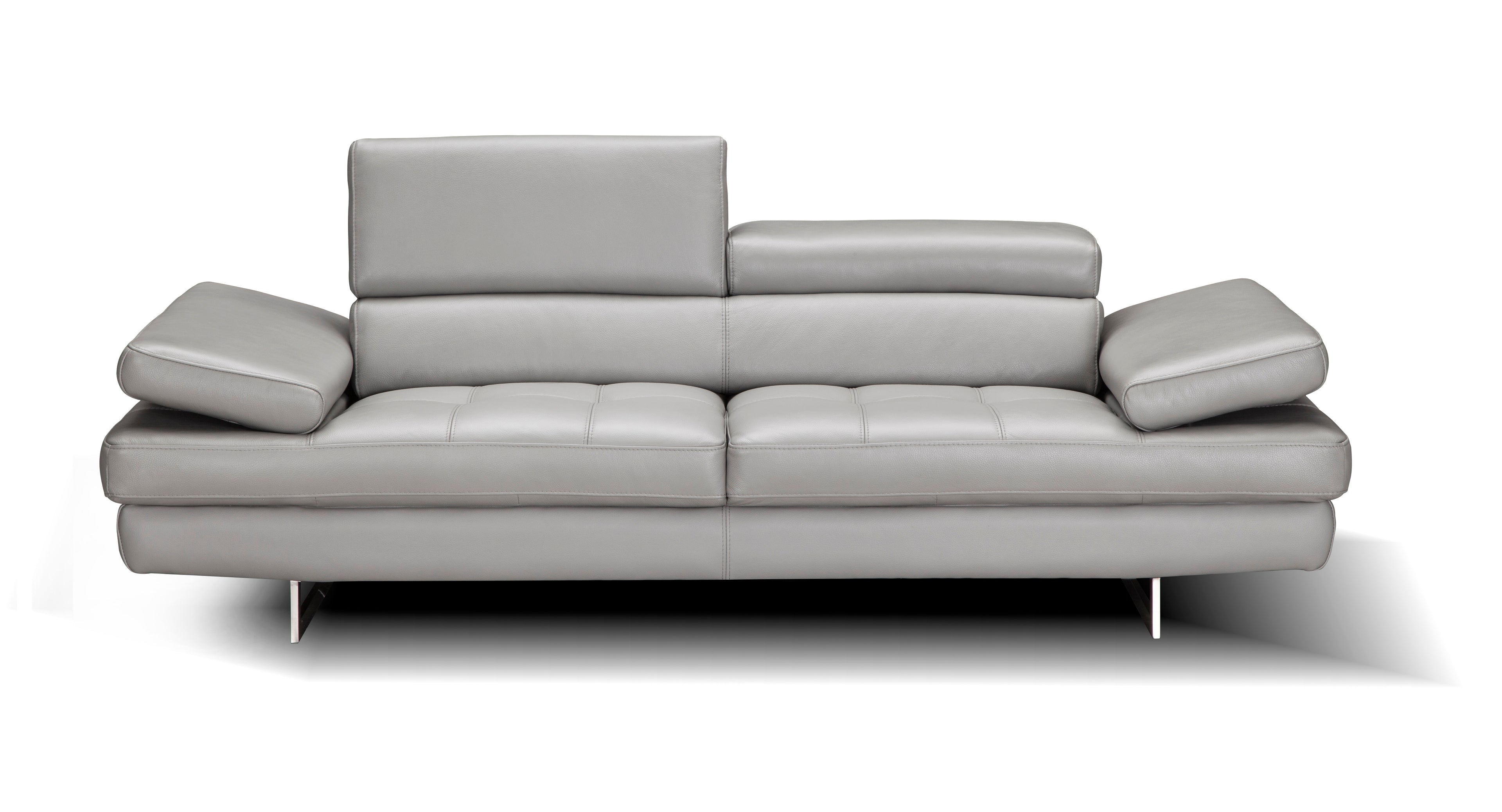 Aurora Grey Leather Sofa