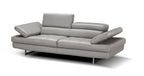 Aurora Grey Leather Sofa