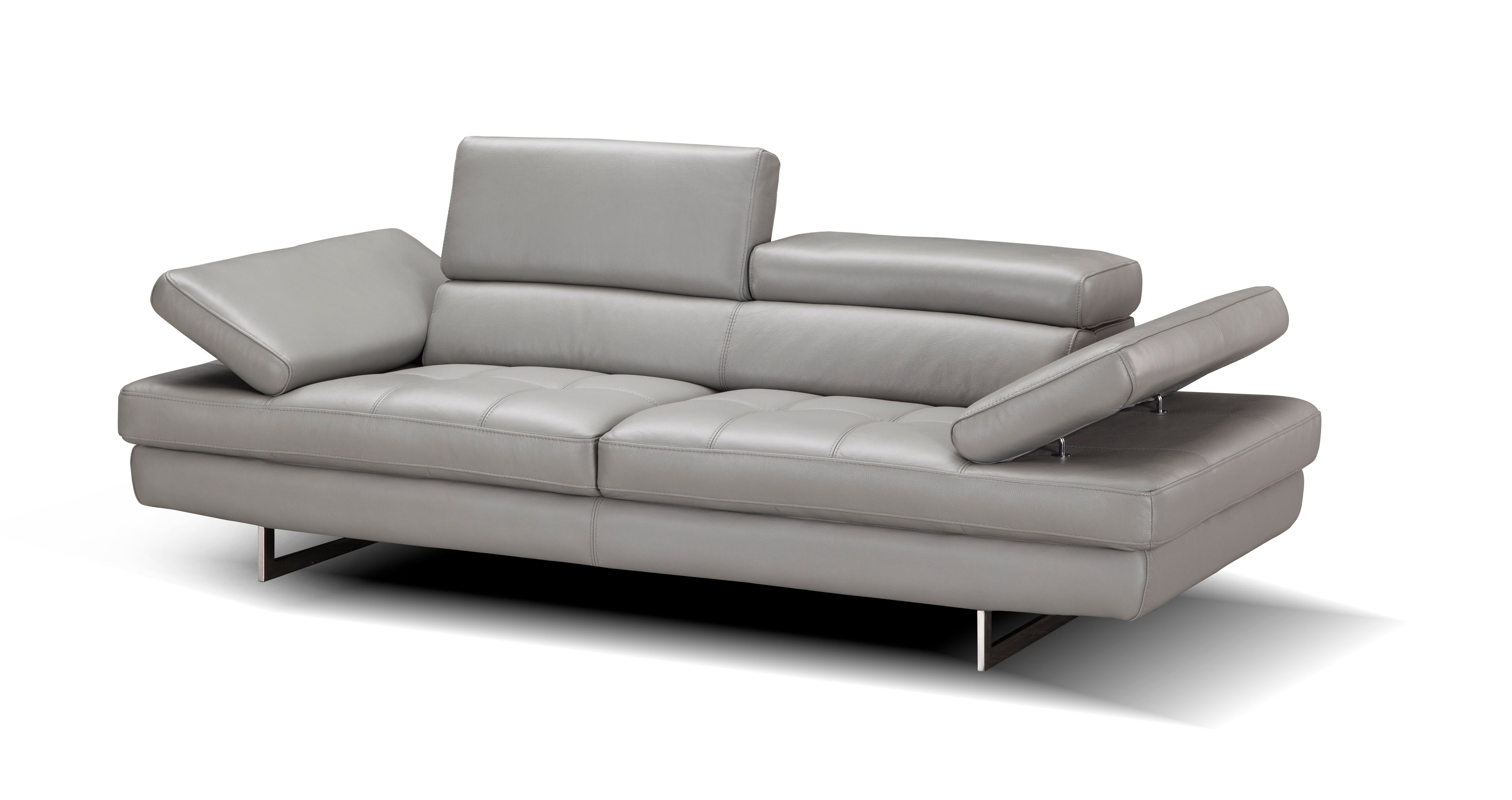 Aurora Grey Leather Sofa