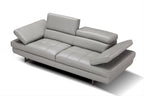 Aurora Grey Leather Sofa