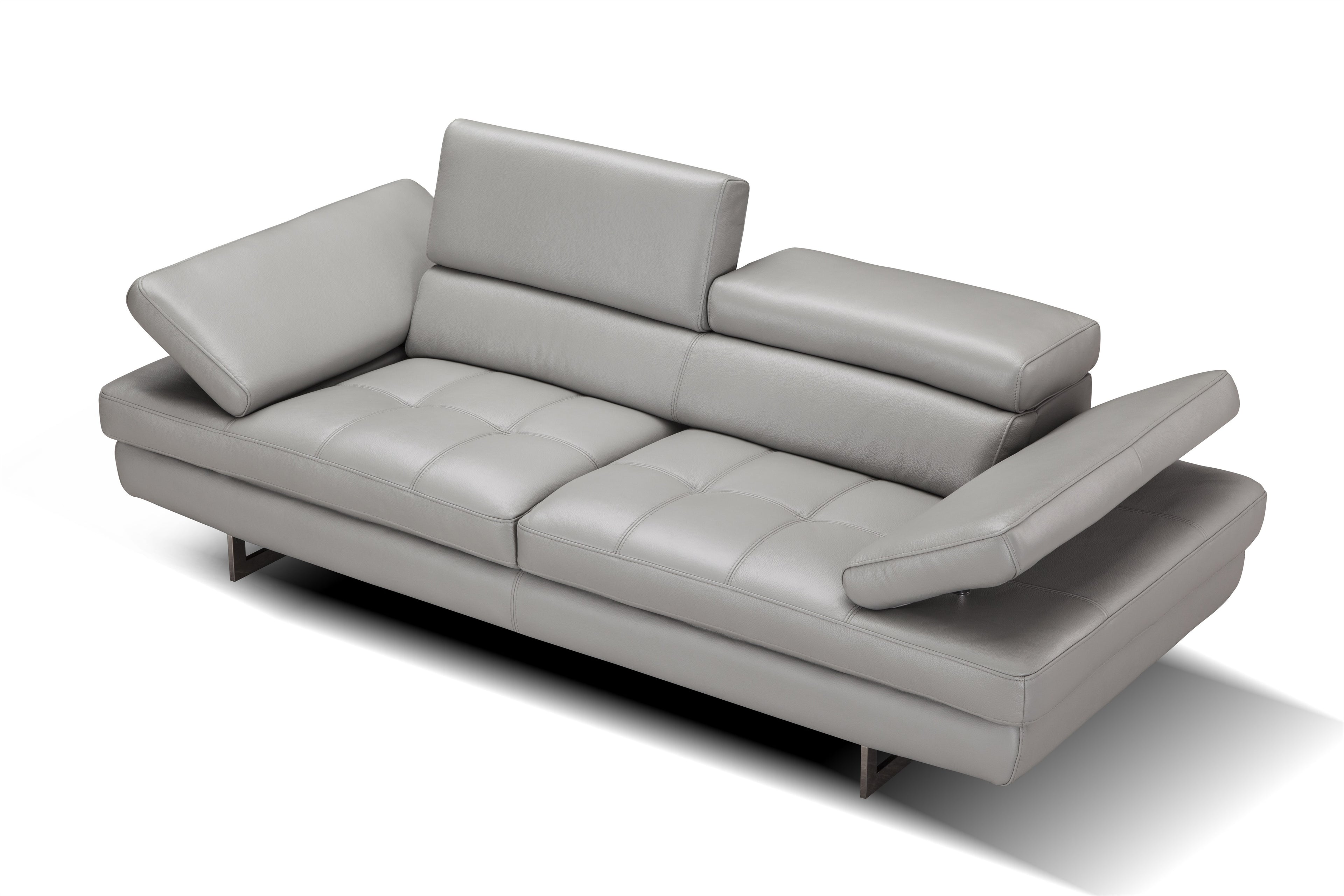 Aurora Grey Leather Sofa