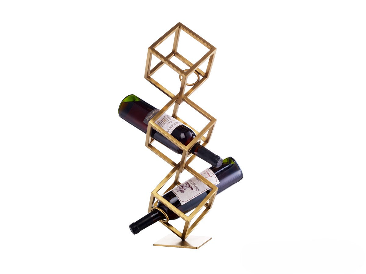 Brushed Gold Wine Holder