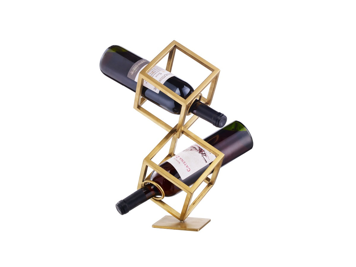 Brushed Gold Wine Holder