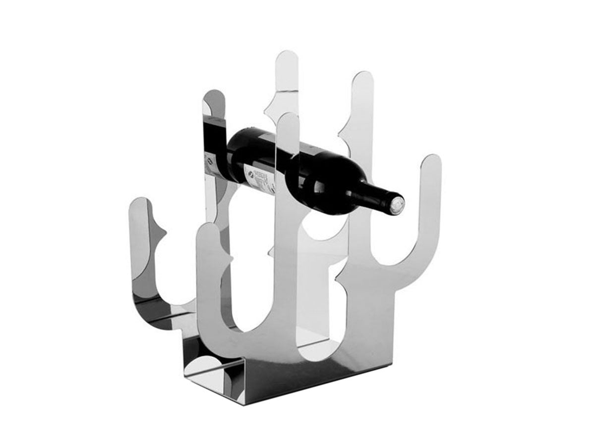 Polished Stainless Steel Cactus Wine Holder