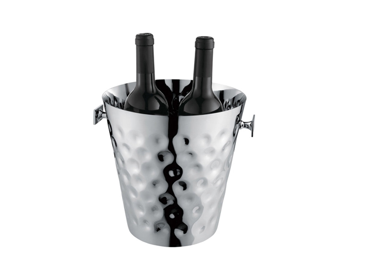 Glossy Silver Stainless Steel Ice Bucket