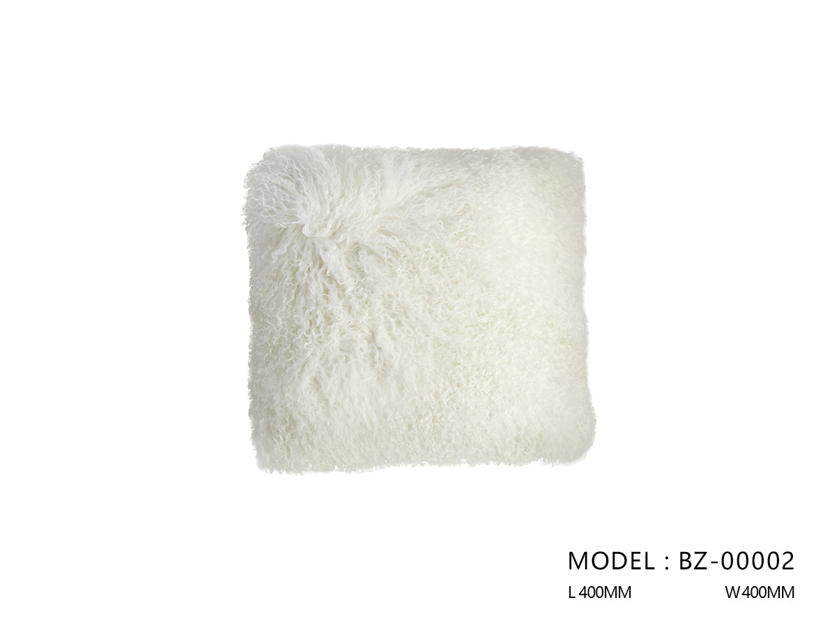 White Ferretti Leather Cushion