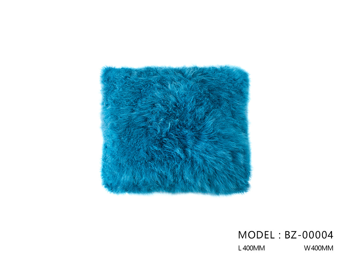 Blue McAllen Leather Cushion