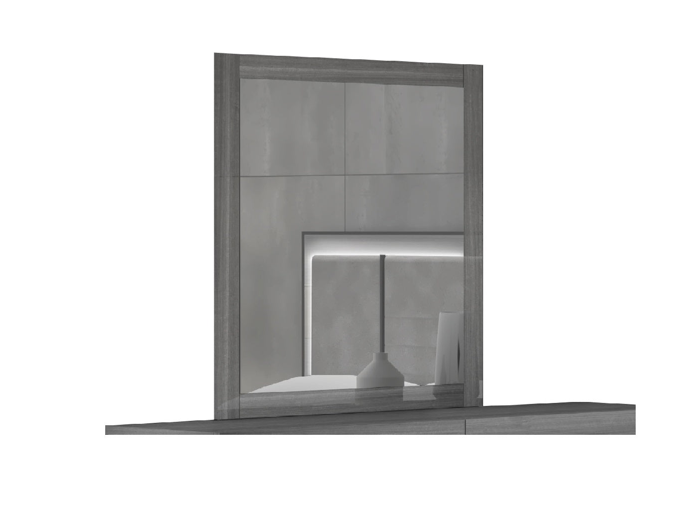 Blade Mirror in Moon Grey