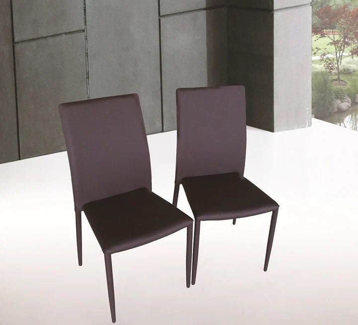 Brown Leather Dining Chair