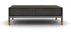 Bosa Coffee Table with Soft-Close Storage and Brass Accents