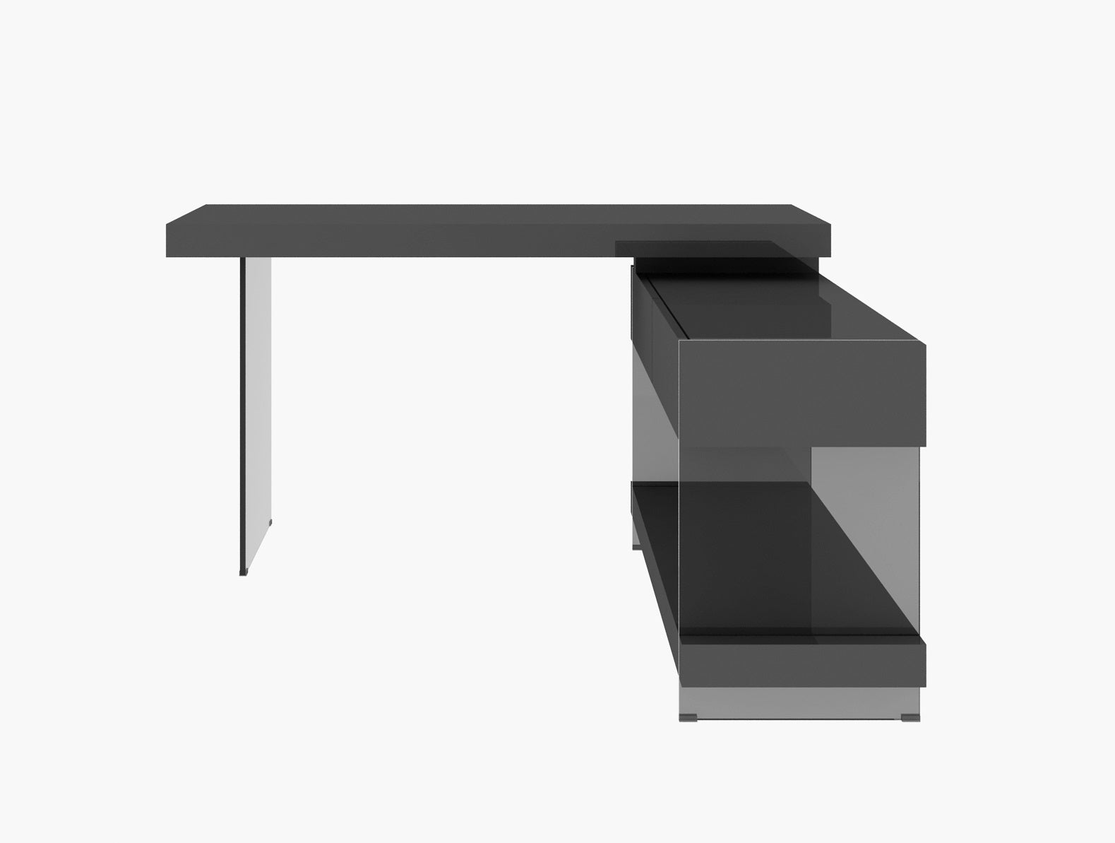 Cloud Desk in Grey High Gloss