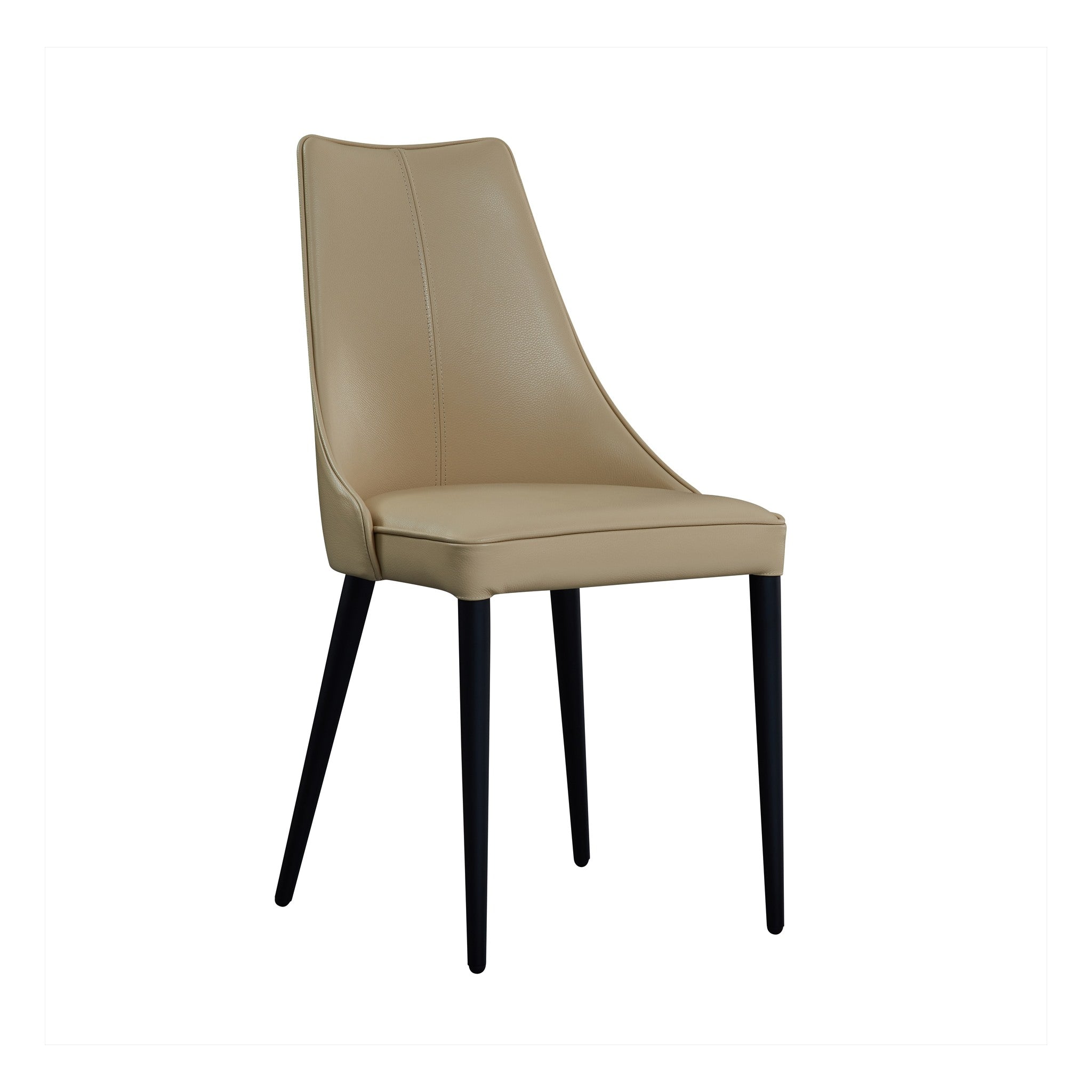 Milano Leather in Tan Dining Chair