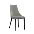 Milano Leather in White Dining Chair
