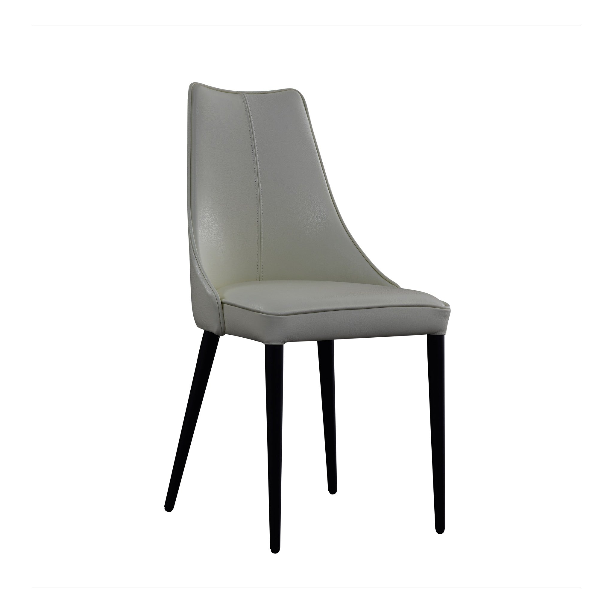 Milano Leather in White Dining Chair