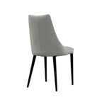 Milano Leather in White Dining Chair