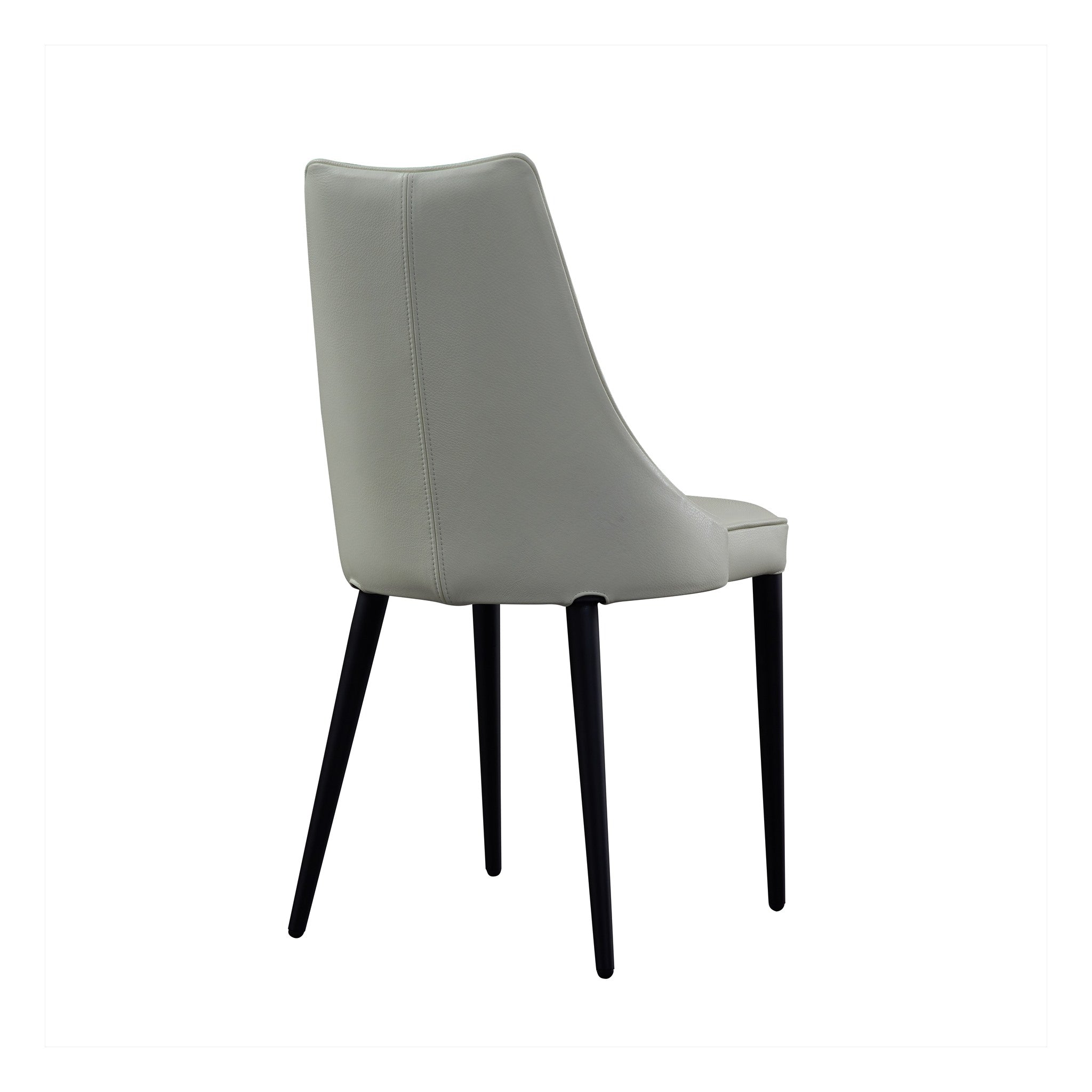 Milano Leather in White Dining Chair