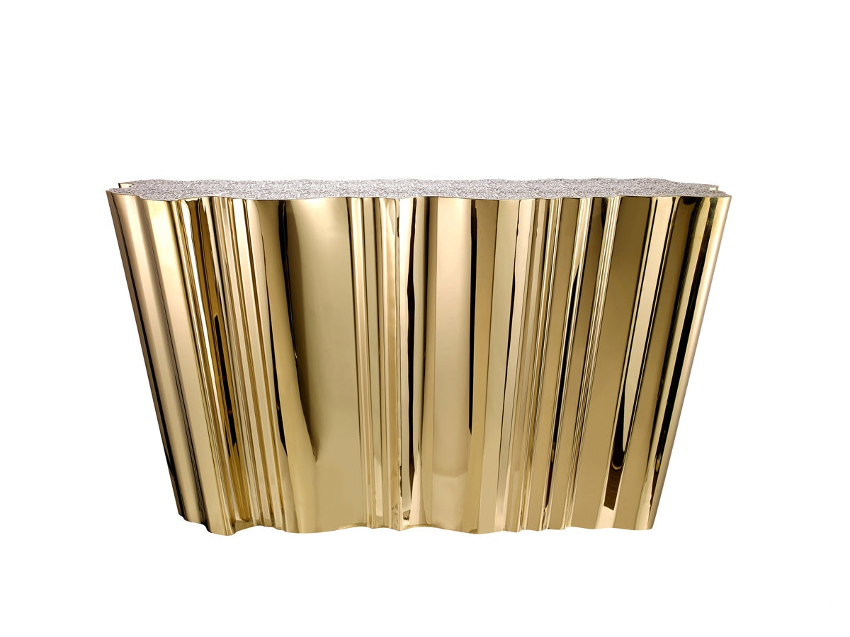 Purple Gold Flower Console