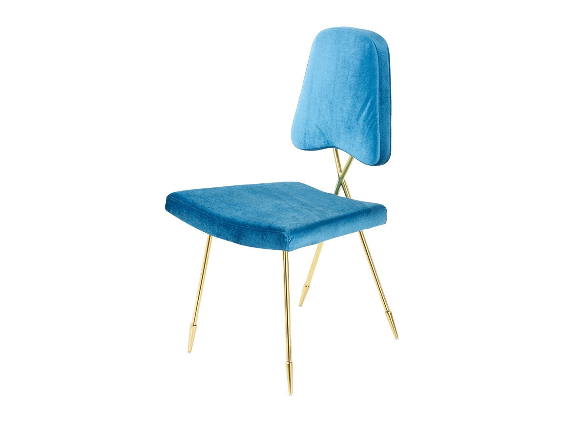 Blue & Gold Dining Chair