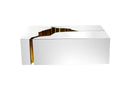 Angel Wing Coffee Table with Polished Gold Base