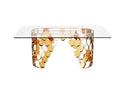 Polished Gold Jasmine Dining Table