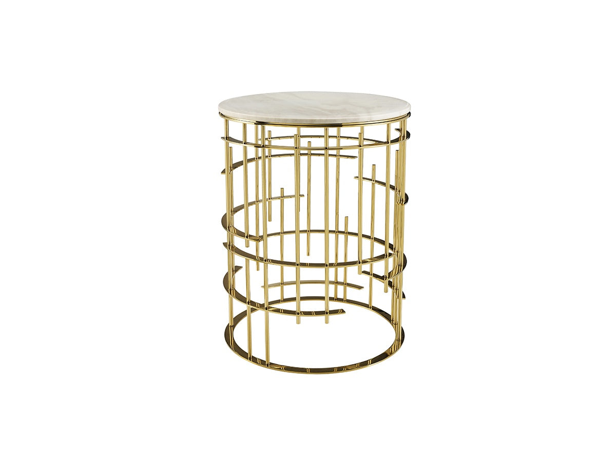 Light Clock Flower End Table