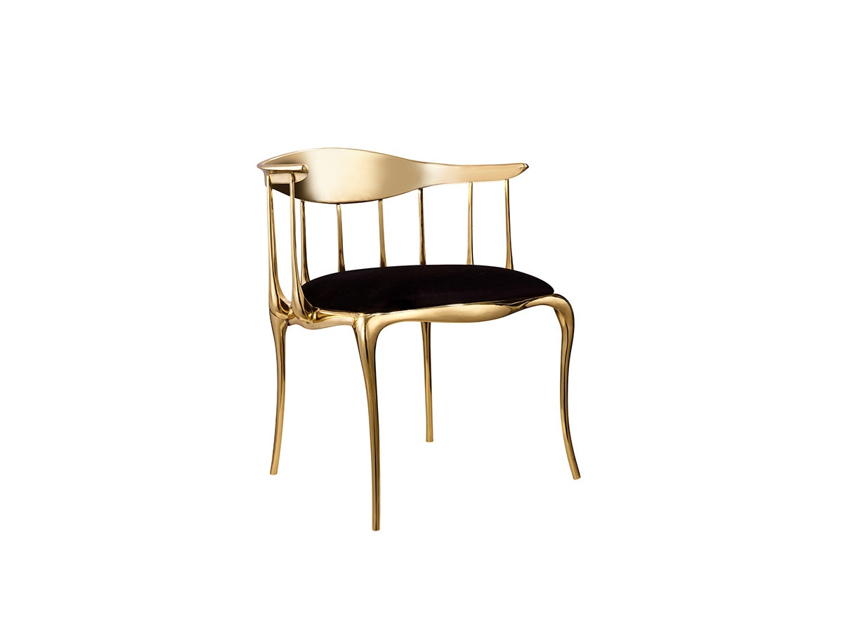 Black & Gold Dining Accent Chair