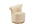 Snow Bell Flower Accent Chair with Mixed-Material Construction