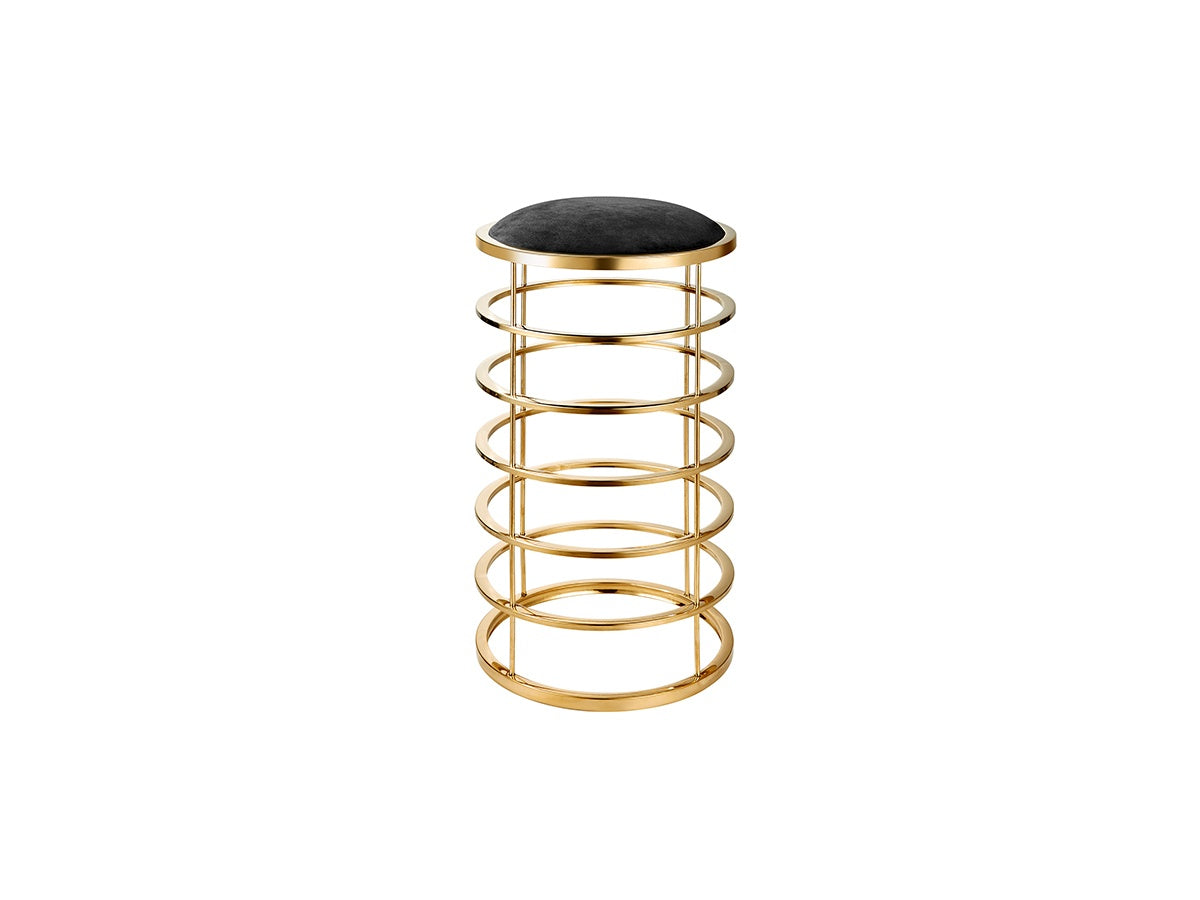 Bar Stool — Polished Gold and Black