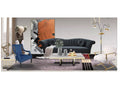 Velvet Sofa and Mixed-Metal Accent Chair Three-Piece Set