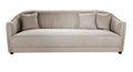 Cream Ecological Leather Campsis Three-Seater Sofa