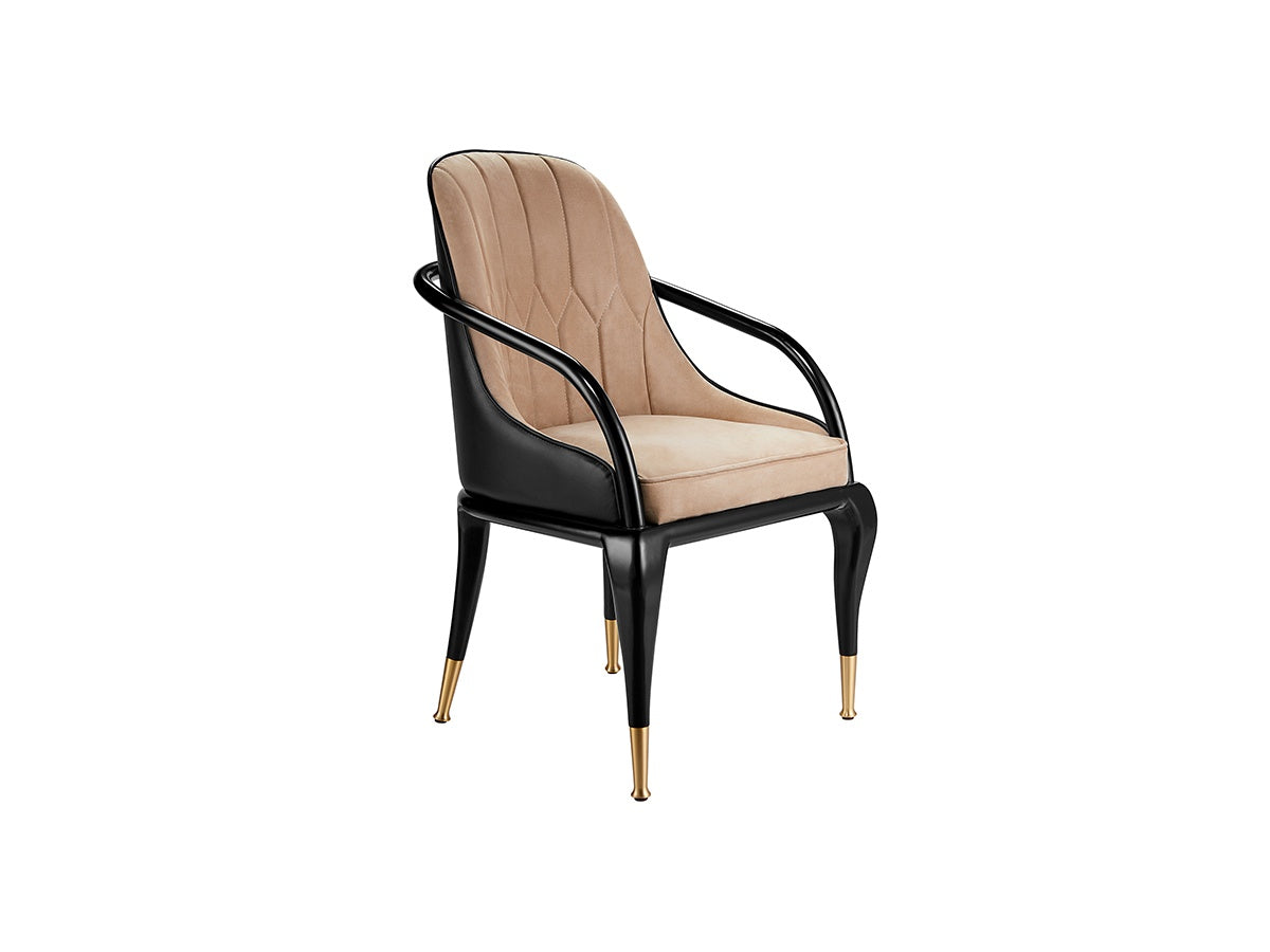 Black and Tan Dining Chair