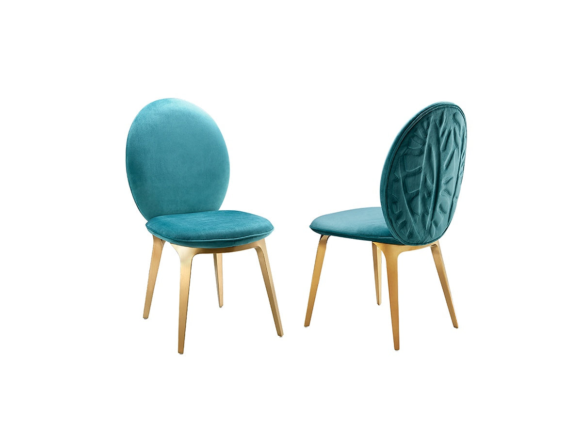 Blue & Gold Dining Chair