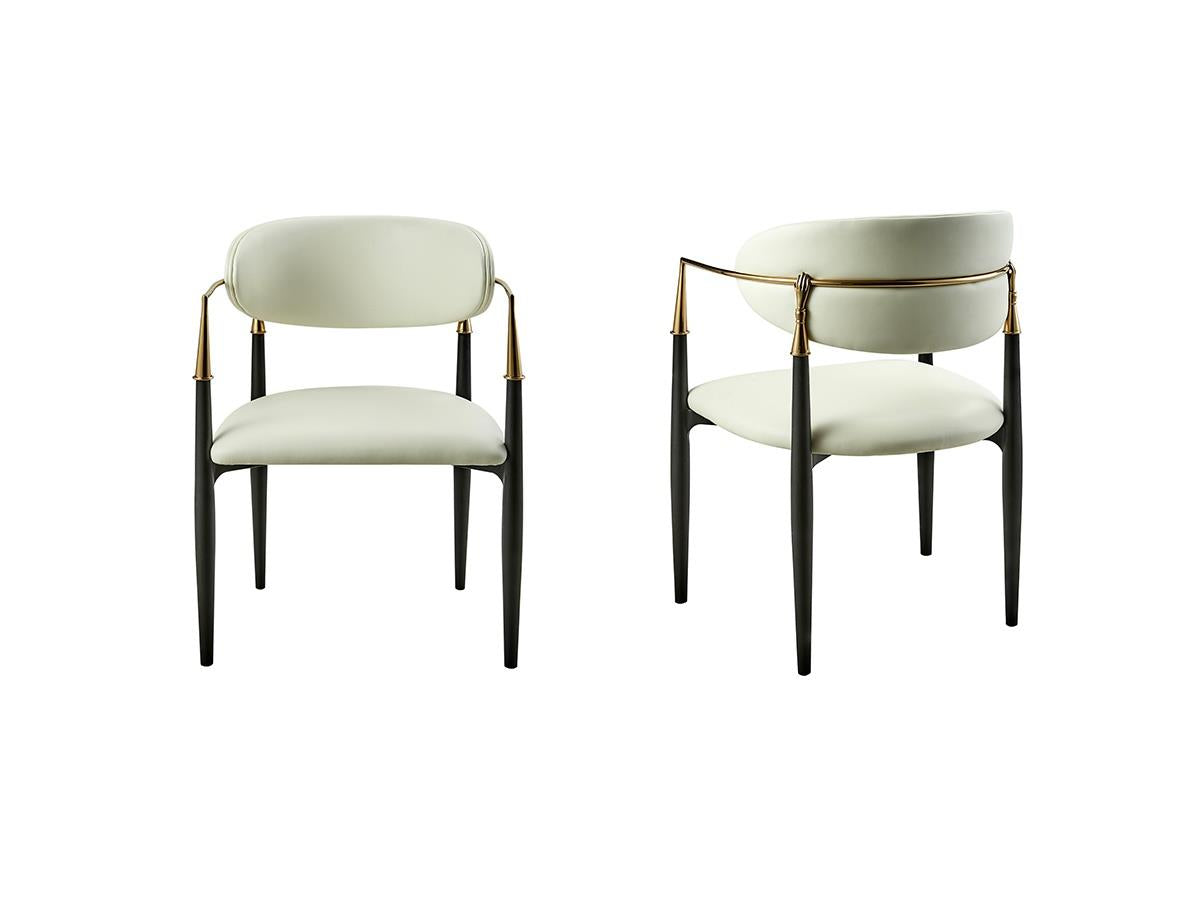 Stainless-Steel Microfiber-Leather Dining Chair