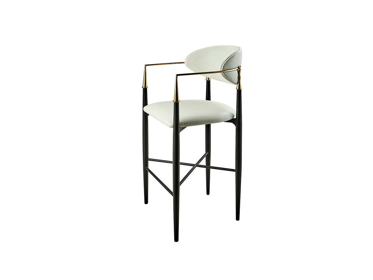 Bar Chair — Black, Gold and White