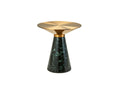 White Lily Marble-Top End Table