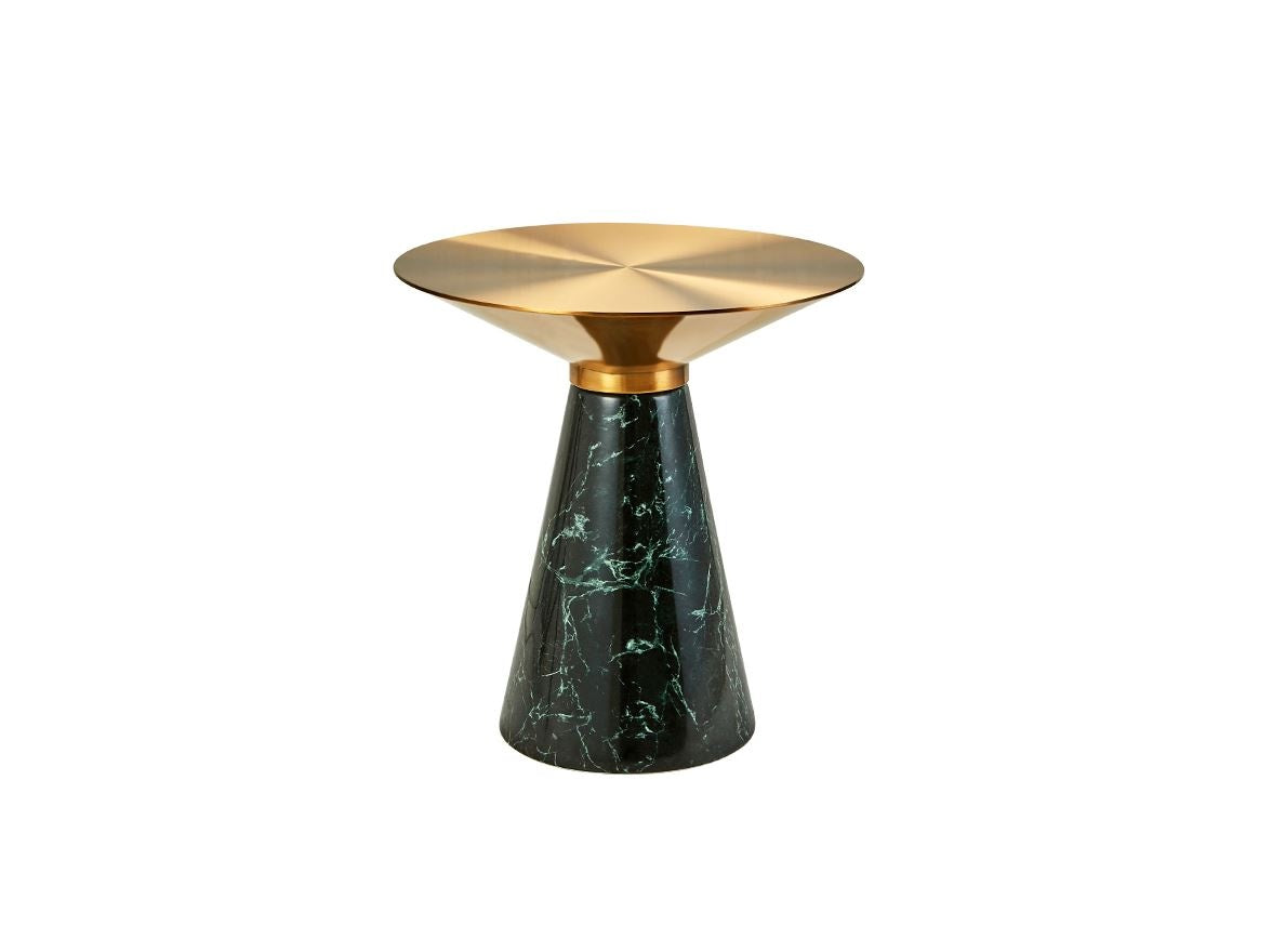 White Lily Marble-Top End Table