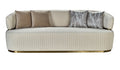 Golden-Beige Three-Seater Sofa