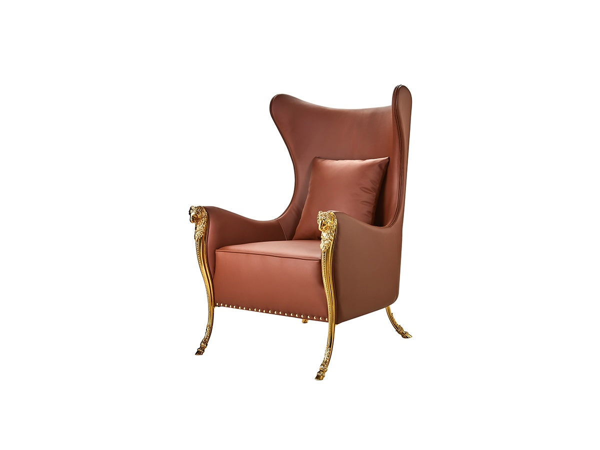 Purple Jasmine Leather Lounge Chair