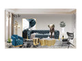 Microfiber Leather Sofa and Velvet Accent Chair Three-Piece Set