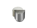 Ceramic-Glass End Table with Stainless Steel Accents